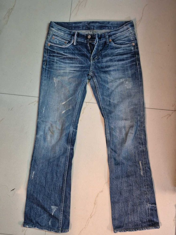 Vintage Low Rise Flared Jeans