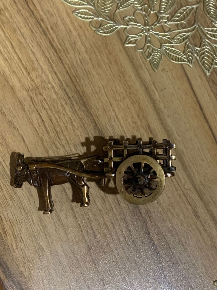 Small Brass Bullock Cart✨