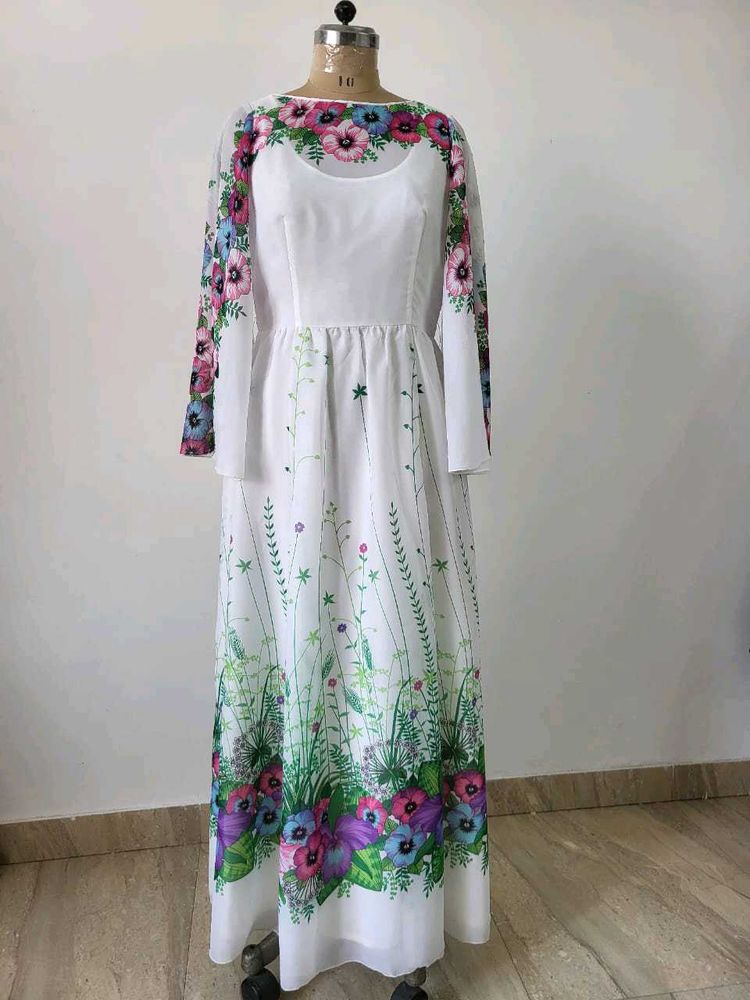 Printed Chiffon Dress (Fixed Price)