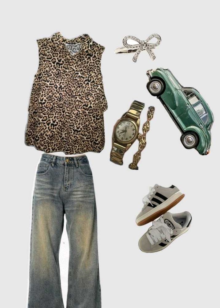 Korean Crop Shirt🐆