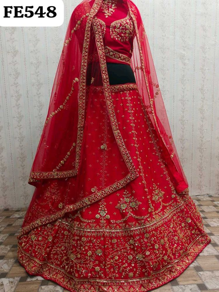 Stunning Red Bridal Lehenga Choli