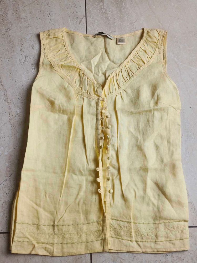 Yellow Sleeveless Top