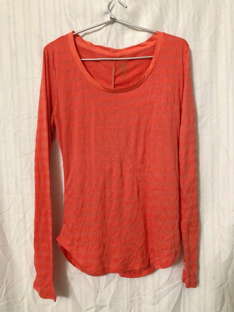 Orange Full Sleeves Top
