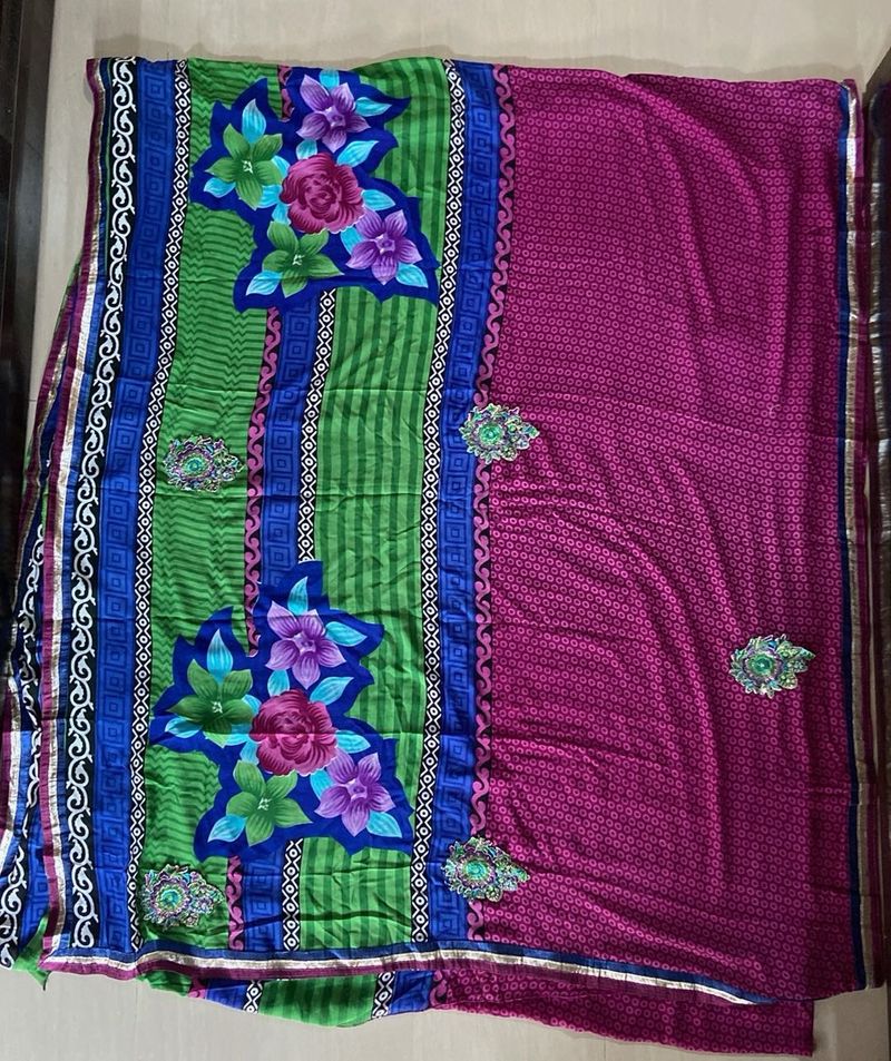 Floral Print Saree