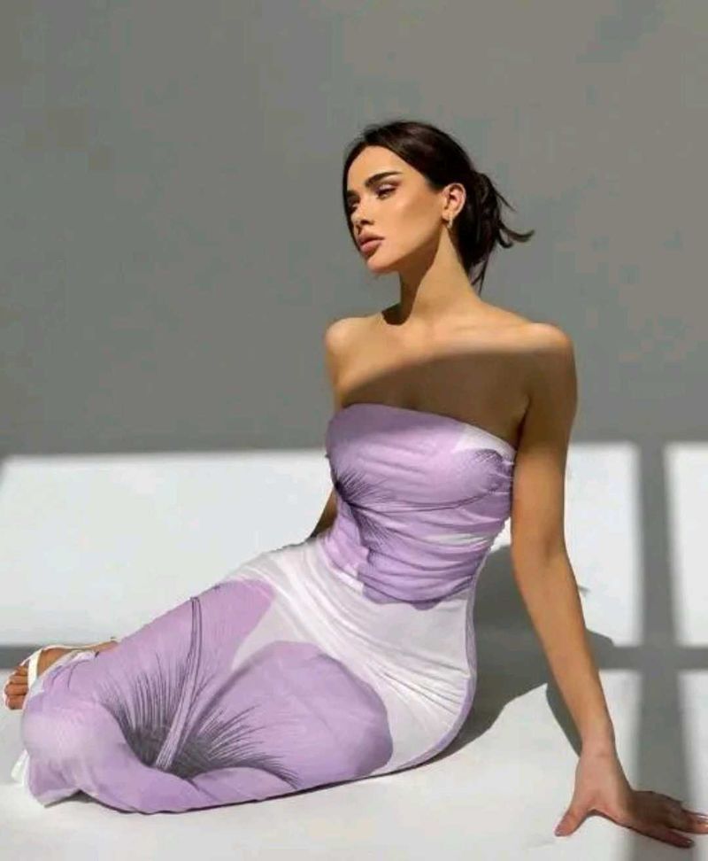 Floral Print Bodycon Maxi Dress