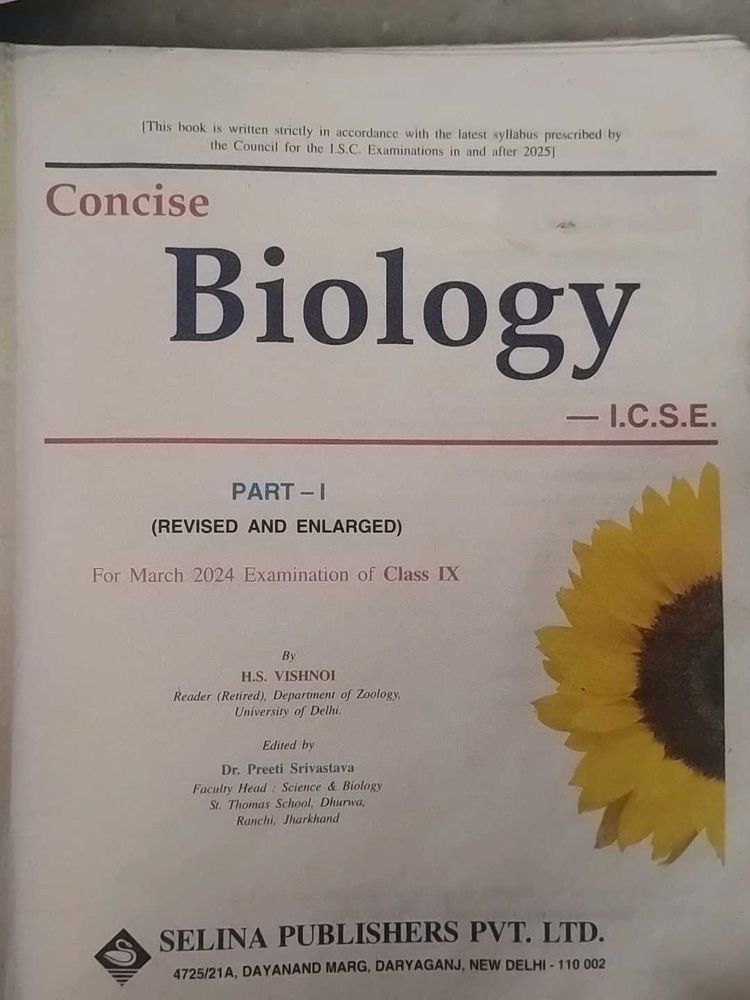 Concise Biology Class 9
