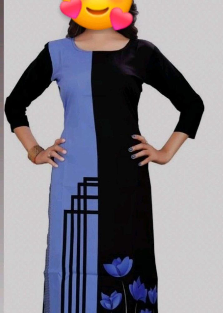 Stylish Women's Blue &amp; Black Kurta