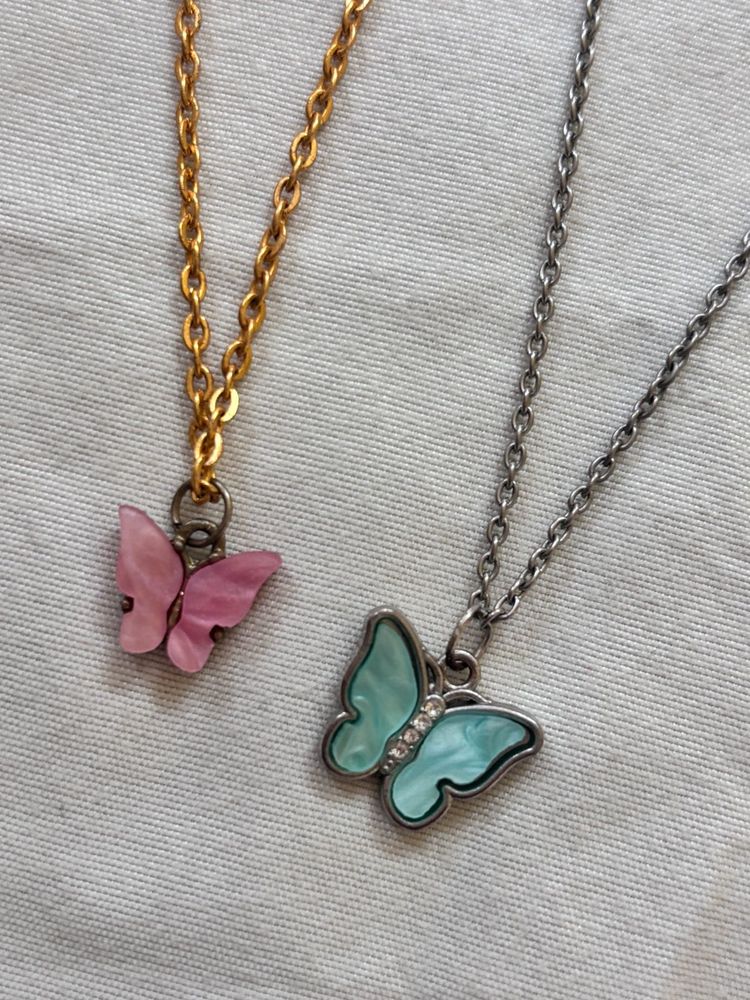 Butterfly Pendant Necklaces