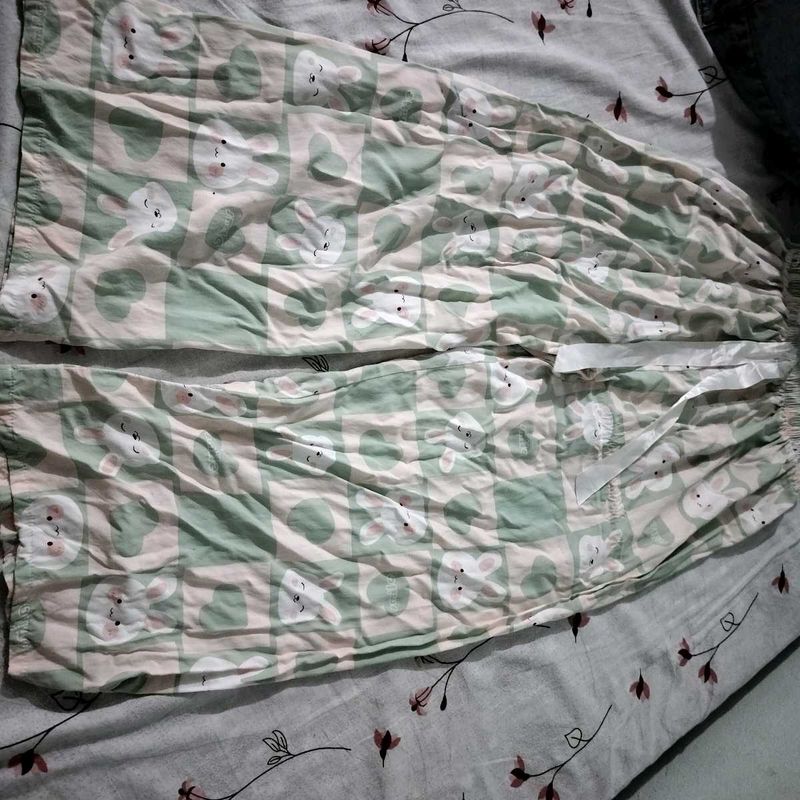 Cute Bunny Print Pajama Set