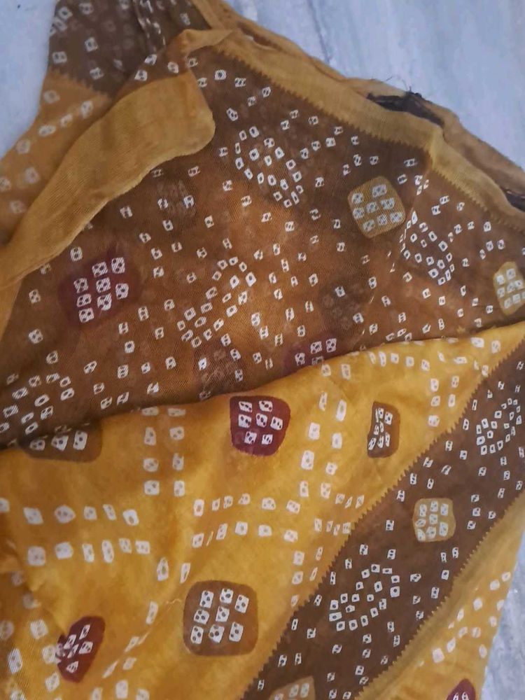 Chunari Print Kota Dori Summer Wear Saree