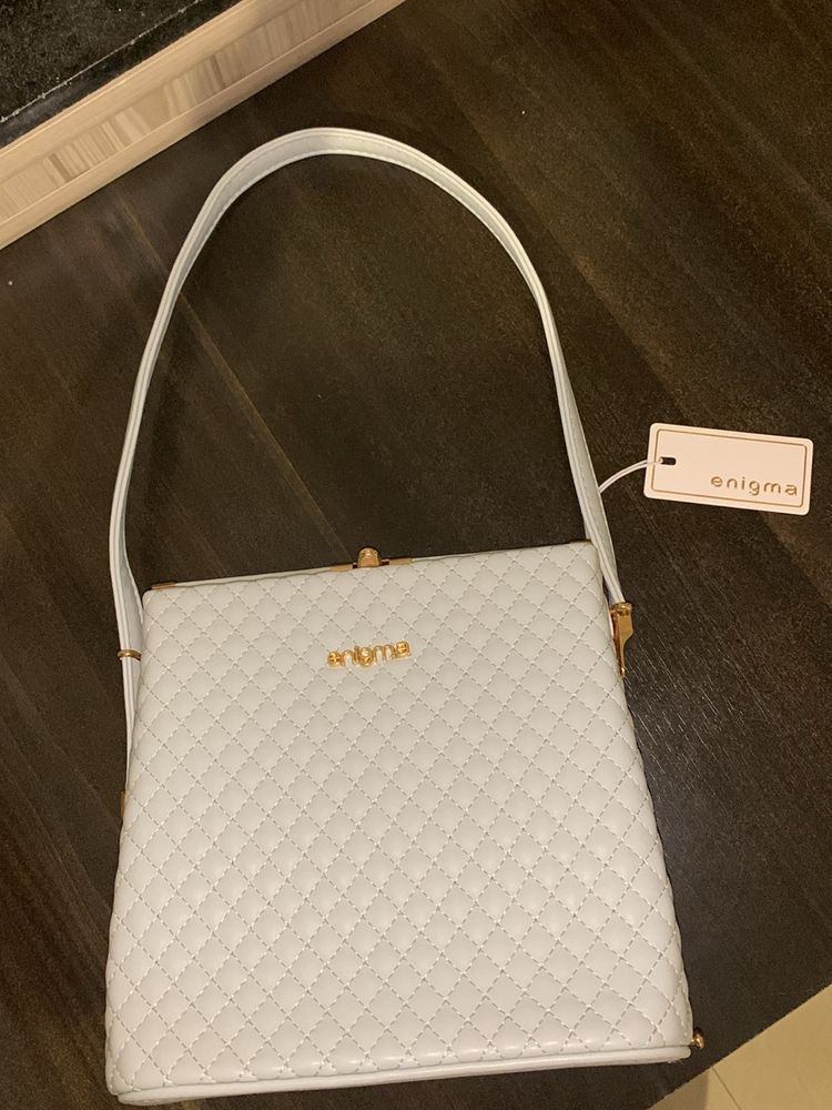 Enigma Light Blue Handbag For Women Brand New