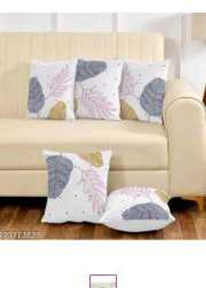 Leaf Print Throw Pillow Covers (Set of 2)