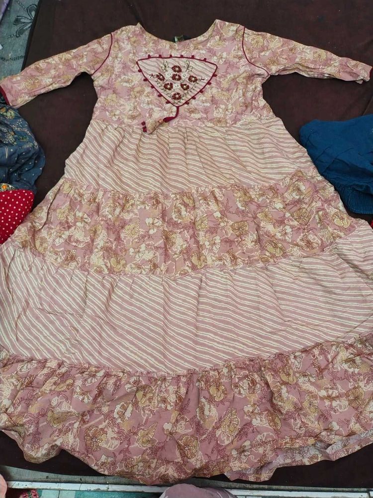 Floral Print Kurta With Leggings