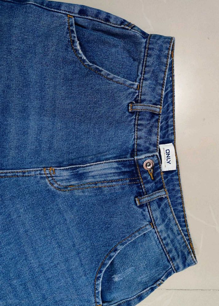 ONLY Branded Jeans Mom Fit Ankle Length