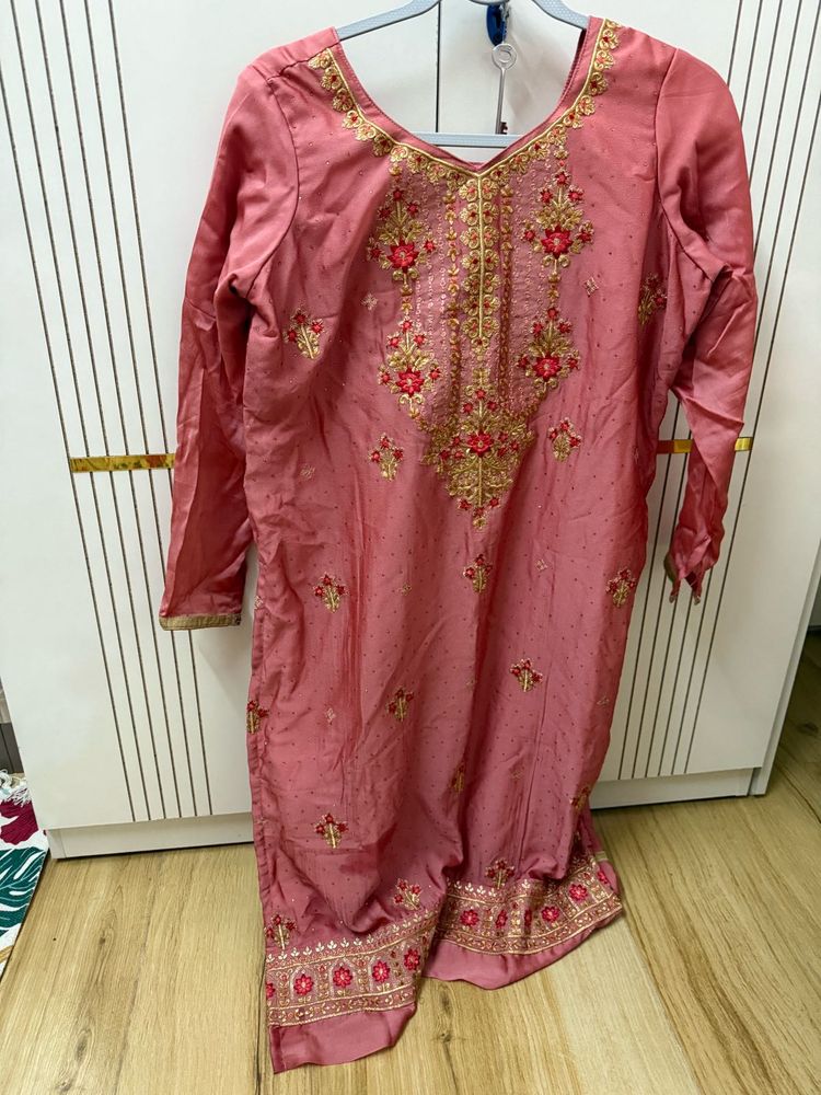 Unused Heavy Dress Pink For Wedding &amp; Function