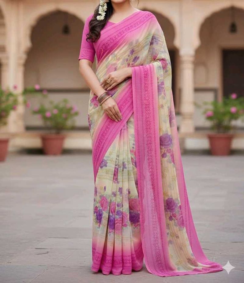 Elegant Chiffon Saree