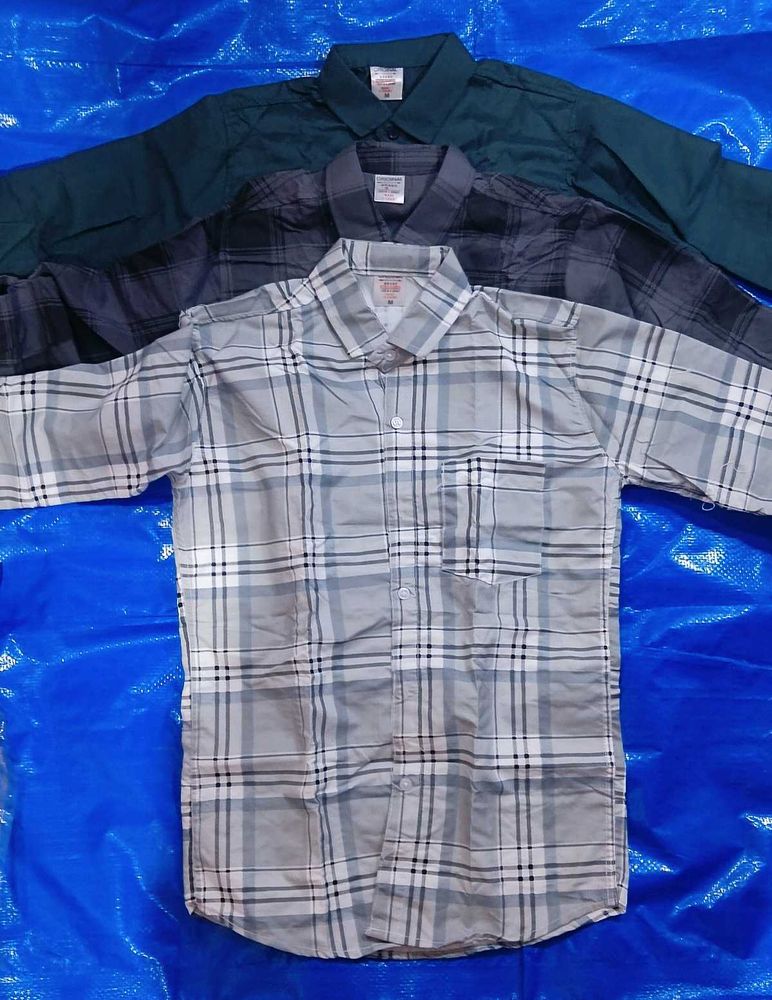 Men Shirts Full Sleeve With Pocket .Combo Of Three