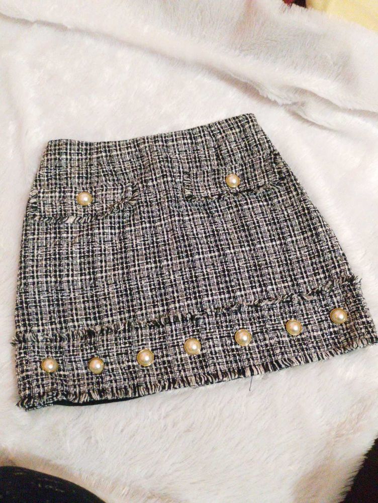 🍷Tweed Mini Skirt⚡