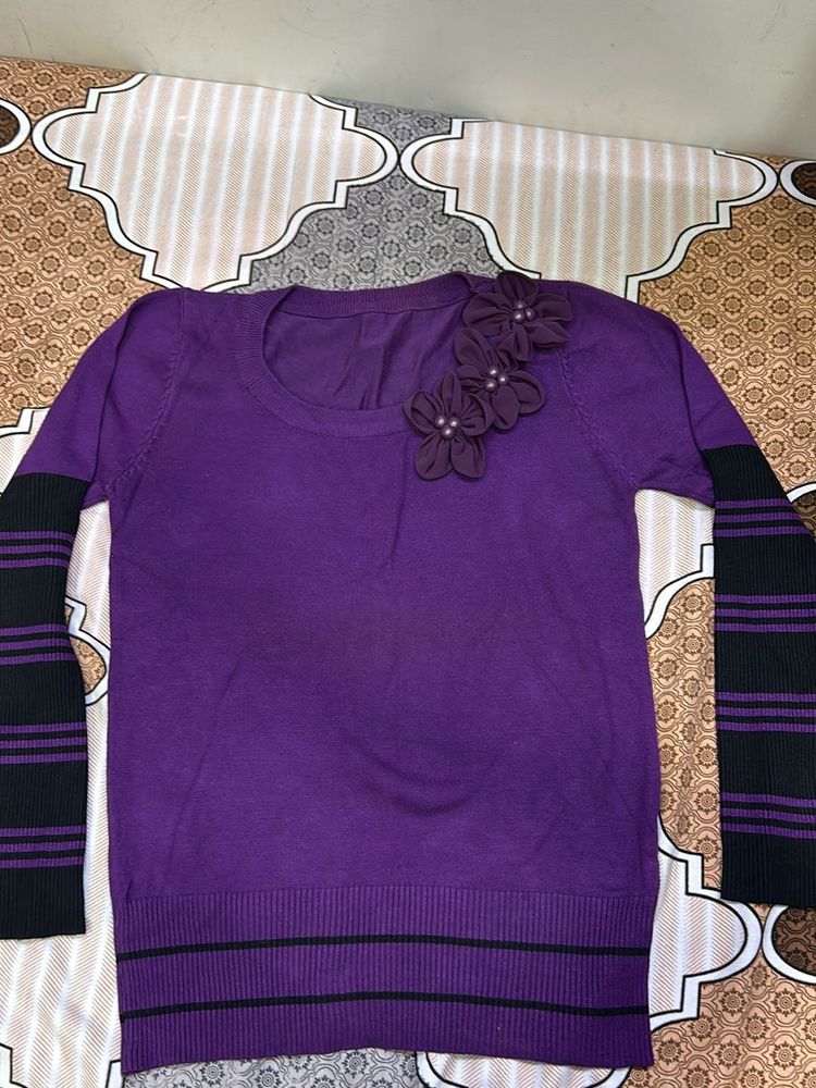 Flower Detail Sweater