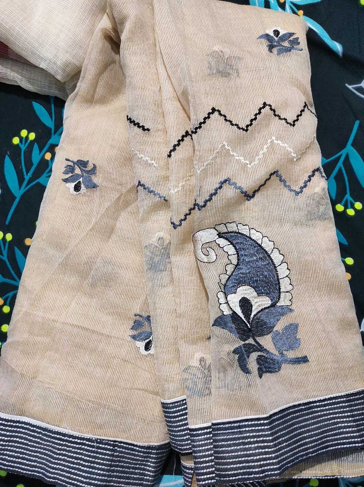 Elegant Embroidered Saree