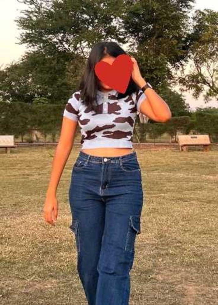 Fancy Sky Blue Crop Top