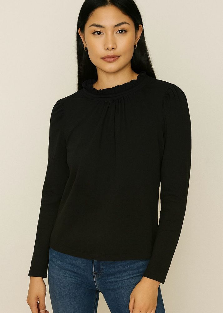 Frilly Black Top