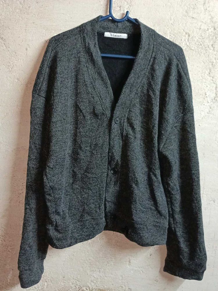 PLUS SIZE Winter Knit Cardigan Sweater Grey