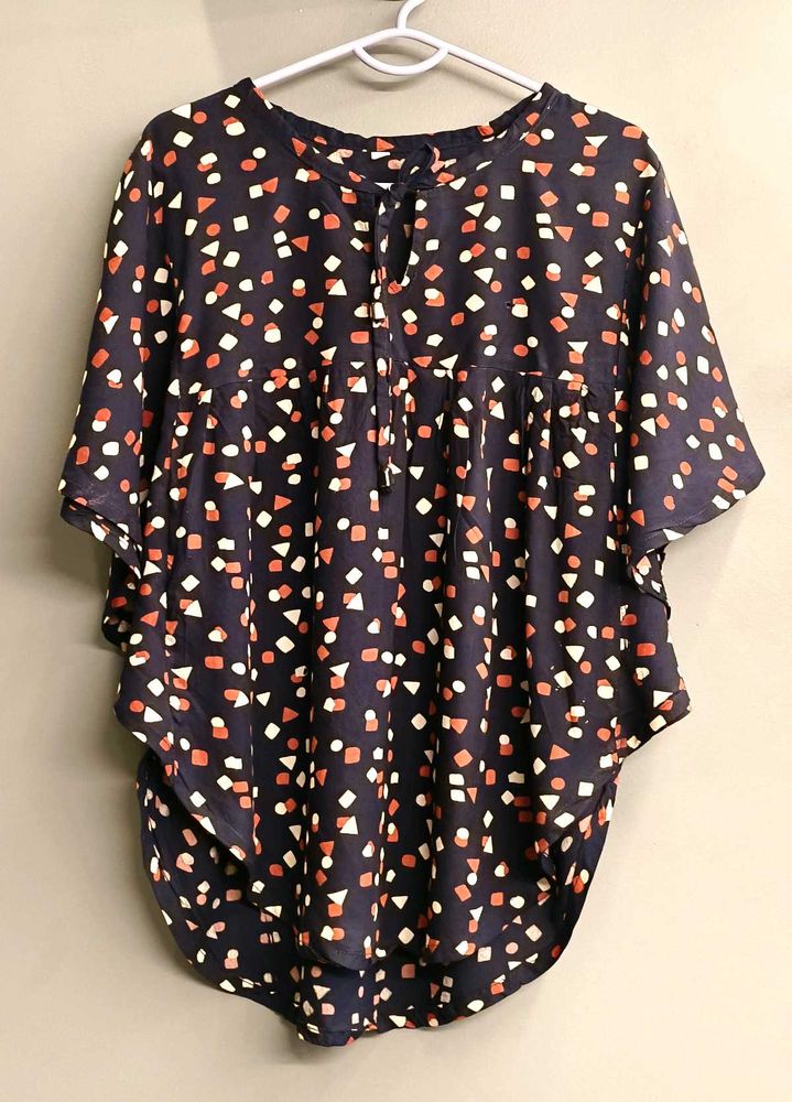 Navy blue rayon Kaftan Tunic