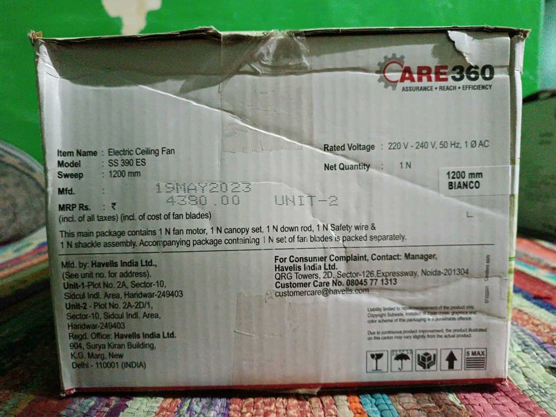[Pack Of 2 ]  Havells Fan CaMBOo With Two Year War