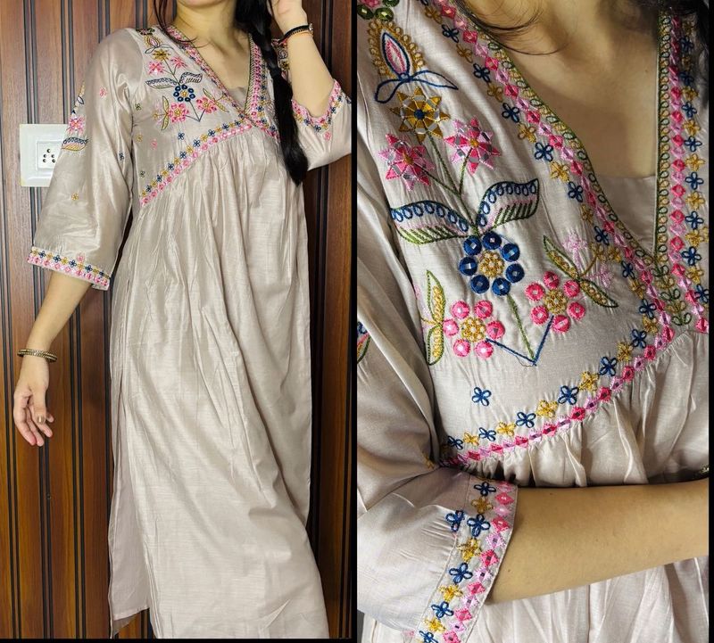 Rich fabric - Alia cut Blush pink kurta set