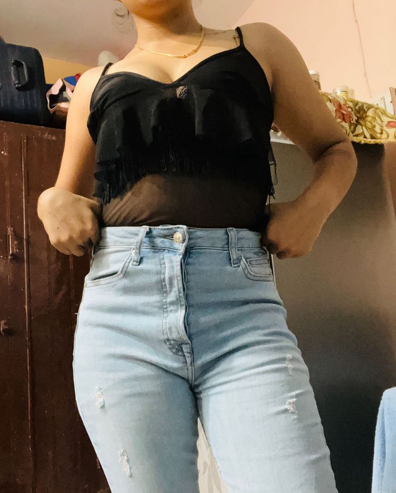 Forever 21 Light Blue High-Waist Skinny Jeans 👖
