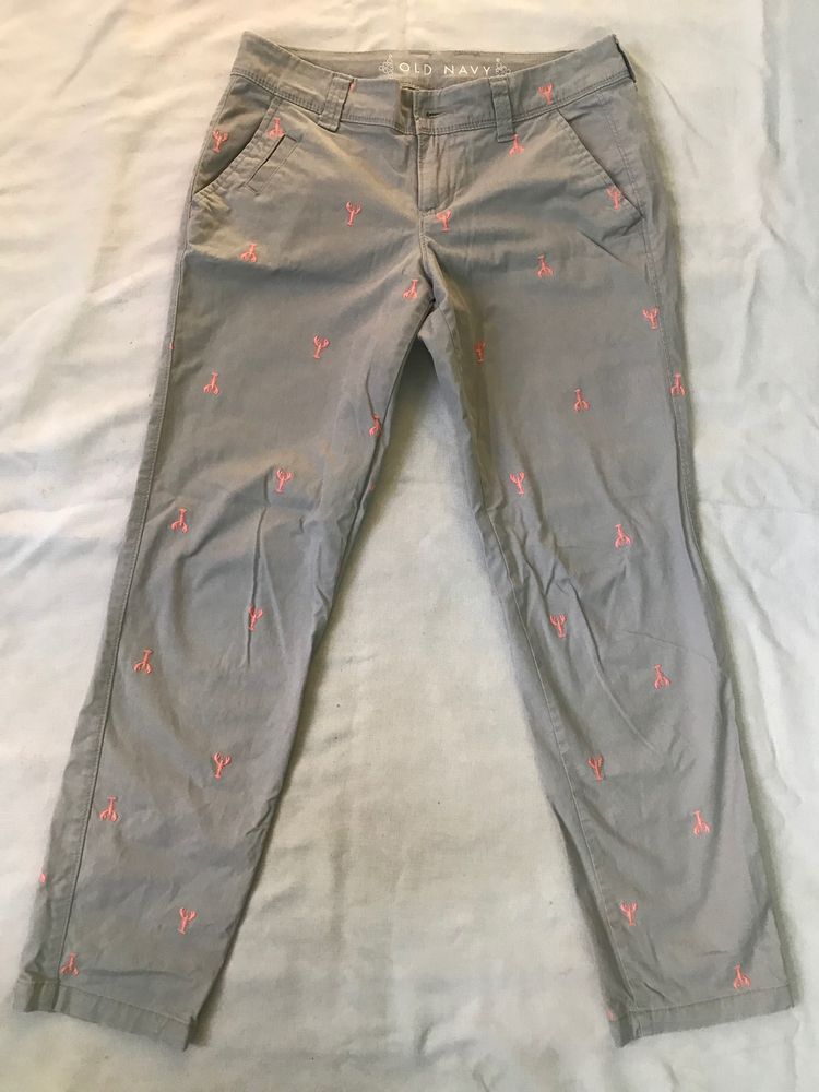 Old Navy Lobster Embroidered Pants