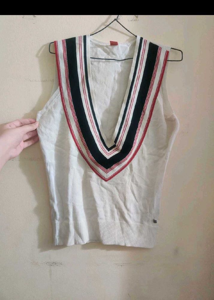 Striped V-Neck Top