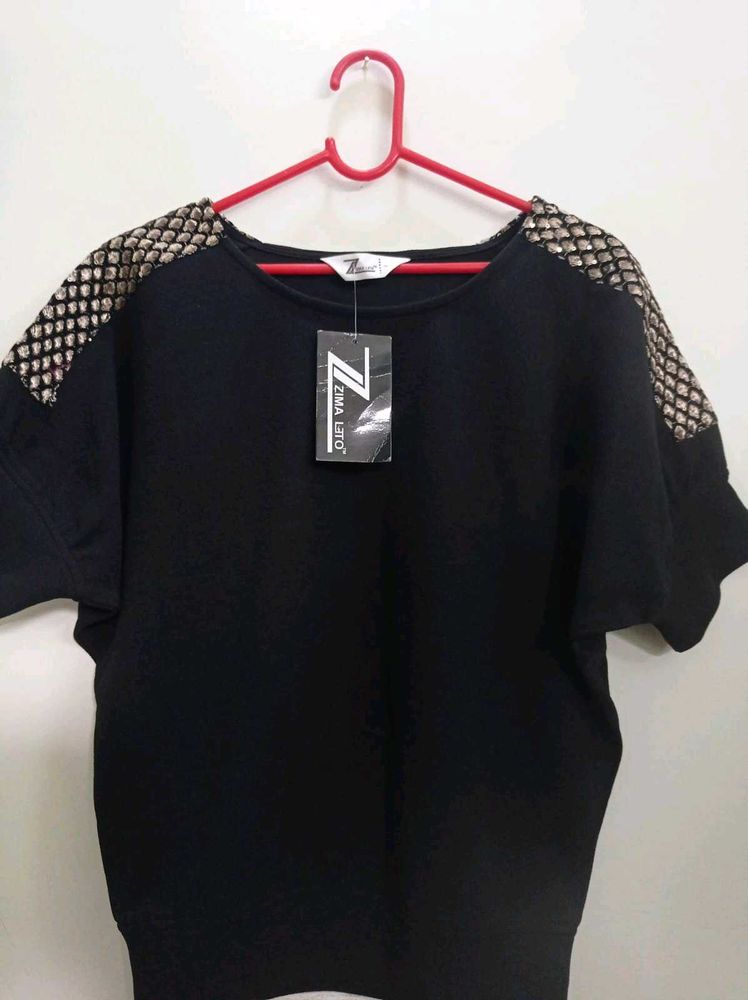 Black Embellished Top