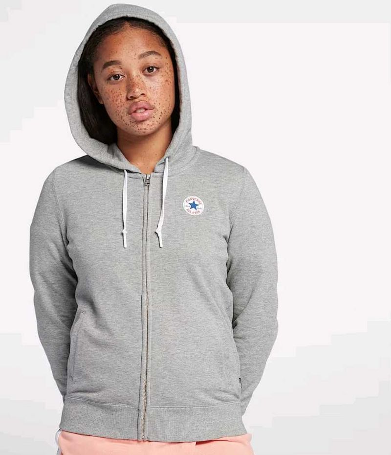 Converse Gray Zip-Up Hoodie
