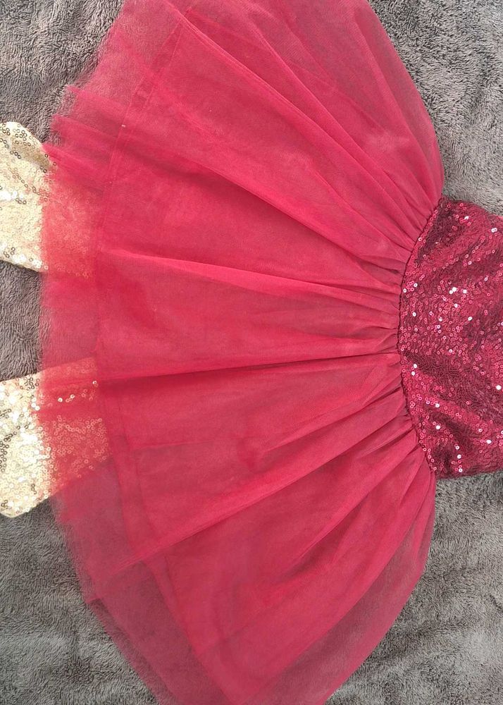Bow Embellished Party Dress Comes  With HEADBAND