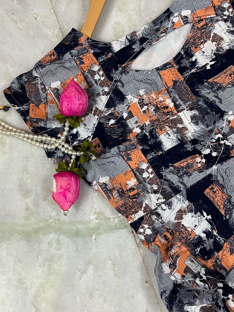 Patterned Casual Dress