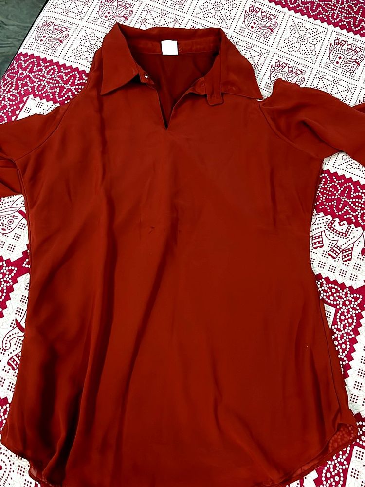 Elegant Brown Tunic Top