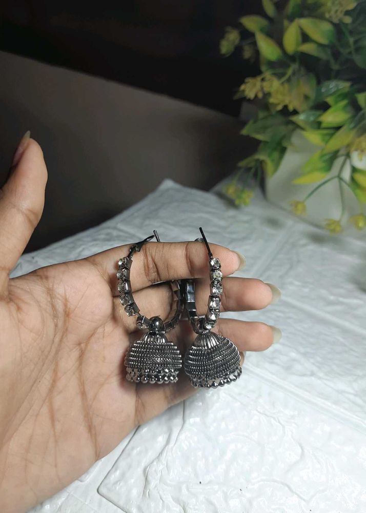 Hoop Jhumka Earrings