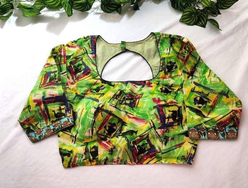 Multicolored Padded Blowse