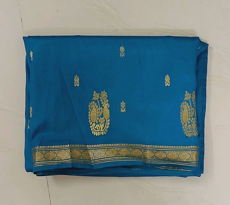 Peacock Green art Silk Saree