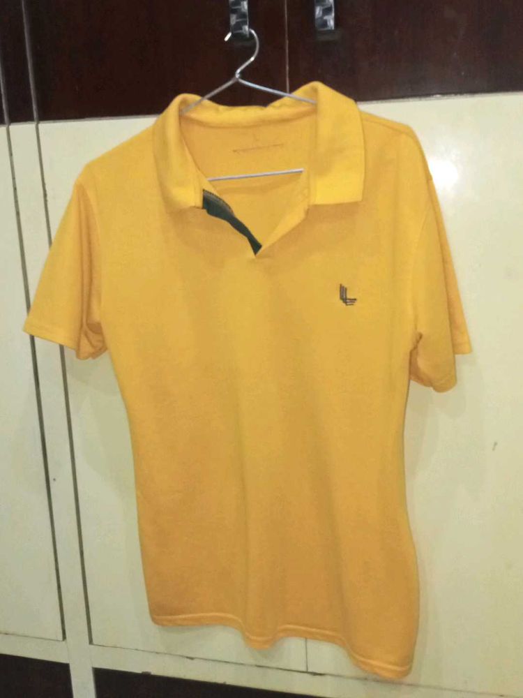 yellow colour polo tshirt