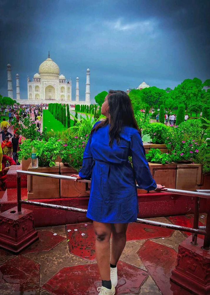 Blue Mini Shirt Dress