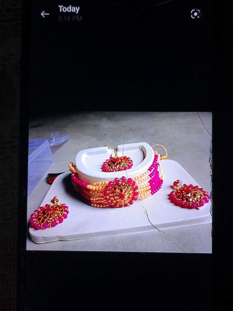 Pink Necklace.Unused