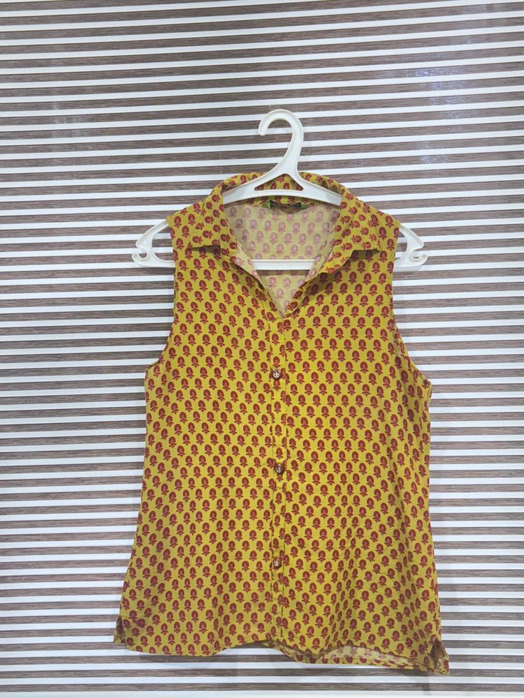 Printed Sleeveless Top