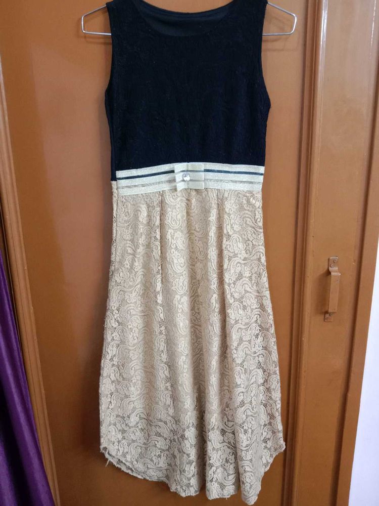 Black And Tan Colour Dress