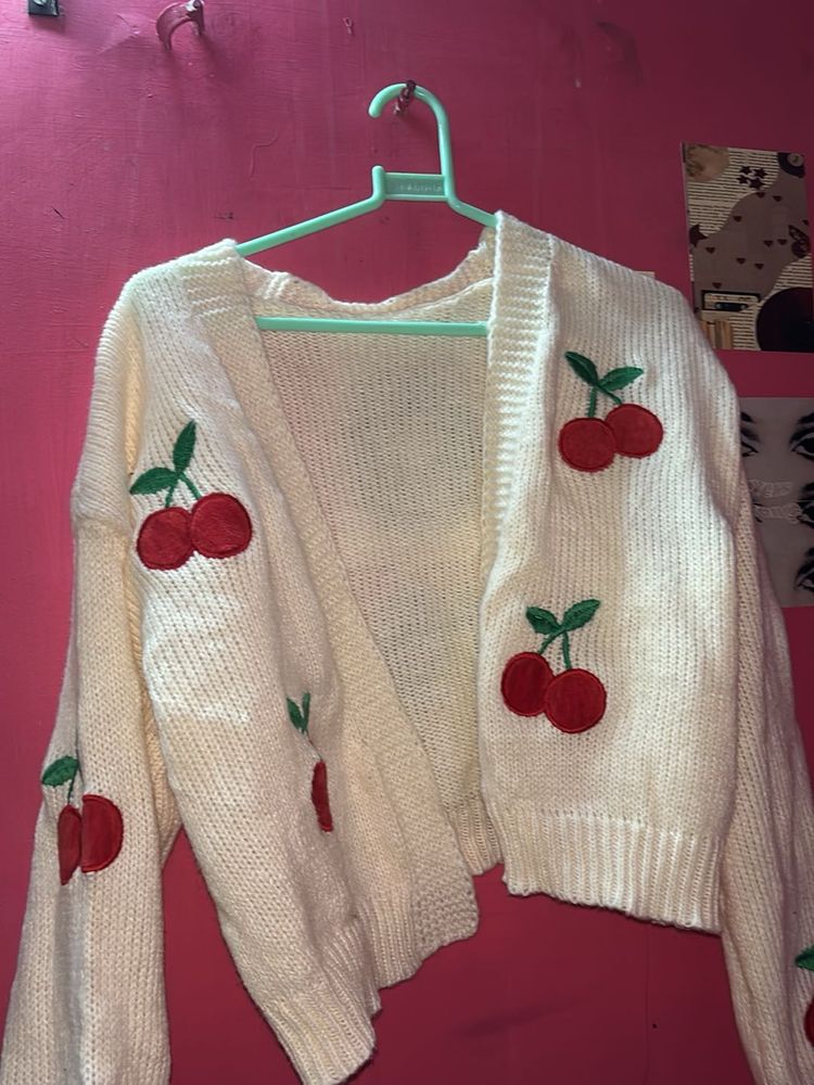 printesty Cute Cherry Cardigan