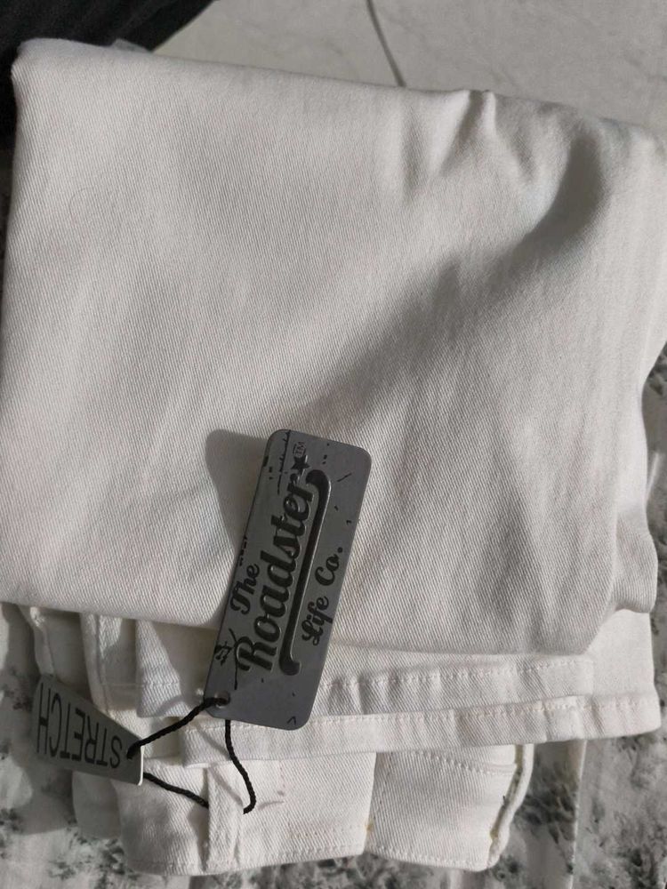 Roadster White Stretch Jeans