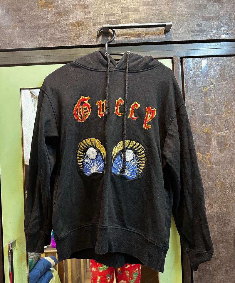 Gucci Hoodie Chikae Ide Sequin Manga Eyes Loopback