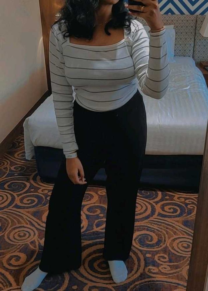 White Stripes Top